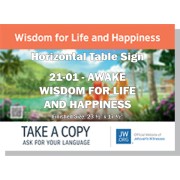 HPG-21.1 - 2021 Edition 1 - Awake - "Wisdom For Life And Happiness" - Table